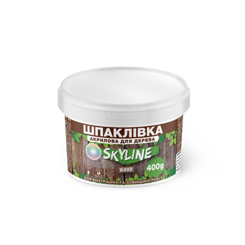 Шпаклівка для Дерева готова до застосування акрилова SkyLine Wood Білий 400 г (42466803_rozetka)