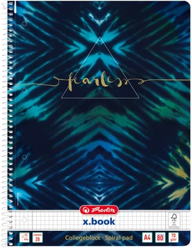 Блокнот Herlitz Batik Fearless А4 в клетку 80 листов (50044153)
