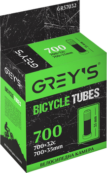 Велокамера Grey's 700c (700x32C) AV 35 мм (GR57032)