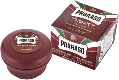 Odżywcze mydło do golenia Proraso do szorstkiego zarostu z Masłem Shea i Olejkiem z drzewa sandałowego 150 ml (8004395001163)