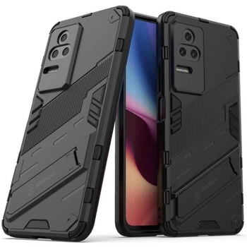 Защитный чехол с подставкой Deexe Bibercas для Xiaomi Poco F4 / Redmi K40S - Black