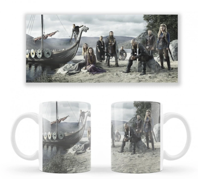 Чашка біла керамічна Vikings Вікінги ABC