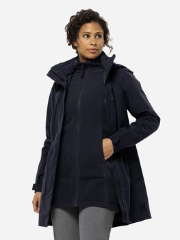Парка демисезонная женская Jack Wolfskin Ottawa Coat 1107244-1010 XS Синяя (4064993495133)