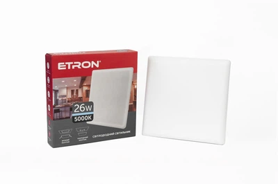 Світлодіодний світильник ETRON Multipurpose 26W 5000К ІР20 (1-EMP-761) квадрат
