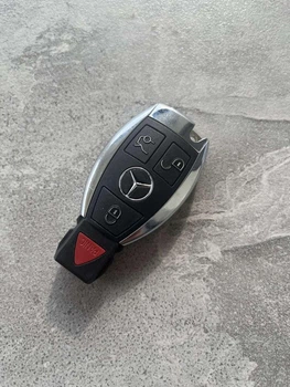 Корпус смарт ключа для MERCEDES, 3 кнопки, лезвие HU64, американский с паникой 2008 - 2018