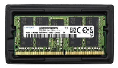 Оперативная память для ноутбука Samsung DDR4 32GB 3200MHz SO-DIMM ECC 2Rx8 PC4-3200AA (M474A4G43BB1-CWEQ)