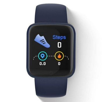 Фітнес браслет D20 smart watch Y68 трекер пульсометр темно синій