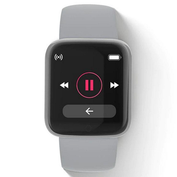 Фітнес браслет D20 smart watch Y68 трекер пульсометр сірий