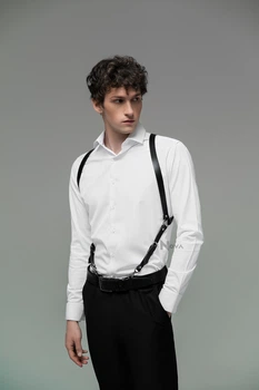 Портупея мужская Nova гартеры кожа натуральная 2XL Черная №469