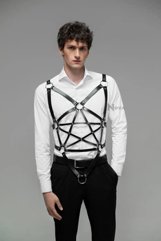 Мужская портупея Nova гартеры Эко-Кожа XS Черная №470