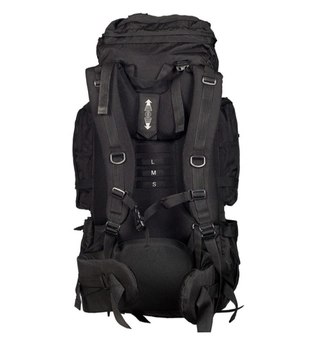 Тактичний каркасний похідний рюкзак Over Earth модель F625 80 літрів Чорний