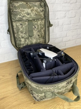 Рюкзак для дрону 45×30×17см сумка для квадрокоптера DJI mavic 2 і 3. Піксель