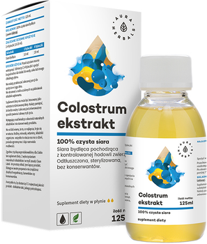 Aura Herbals Colostrum Ekstrakt 100% czysta siara bydlęca płyn 125 ml (5902479612034)