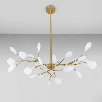 Люстра потолочная молекула Light House LS-17126-27 GD+WH золото, плафоны белые