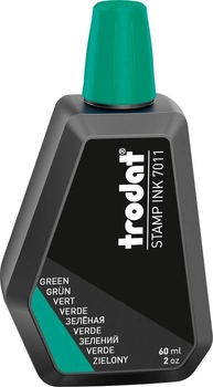 Штемпельная краска на водной основе Trodat 7011 60 мл Зеленая (7011/60 зелен)