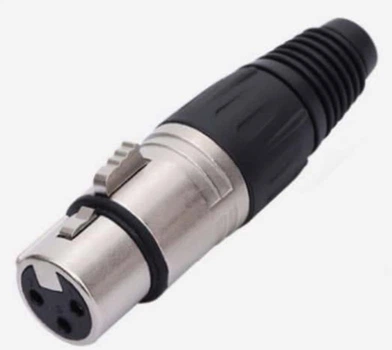 Кабельный разъем XLR HFC3FXL гнездо 3 контакта гнездо (мама) пайка цвет никель контакты никель MOCO (КНР)