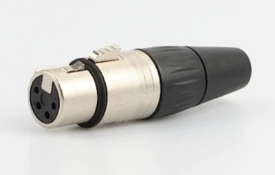 Кабельний роз'єм XLR HFC4FXL гніздо 4 контакти гніздо (мама) пайка колір нікель контакти нікель MOCO (КНР)