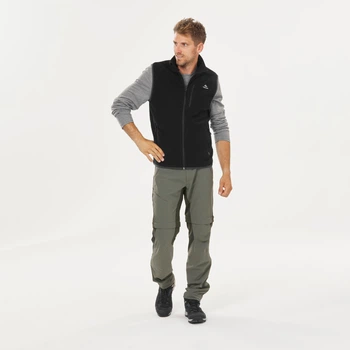 Жилет чоловічий MH120 QUECHUA для гірського туризму флісовий чорний M