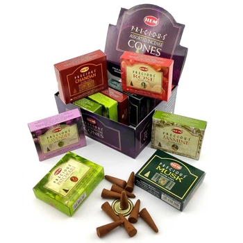 Благовония Precious Assorted Incense Cones HEM Арома-конусы в ассортименте 6 видов по 20шт всего 120шт (34618)