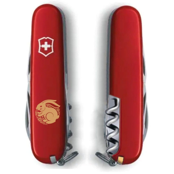 Ніж Victorinox Spartan Zodiac Red "Щасливий Кролик" Bronze (1.3603_Z2165u)