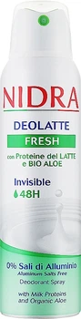 Дезодорант освежающий с молочными протеинами и алоэ - Nidra Deolatte Fresh 48H Spray 150ml (150ml) (994966-1288637-2)