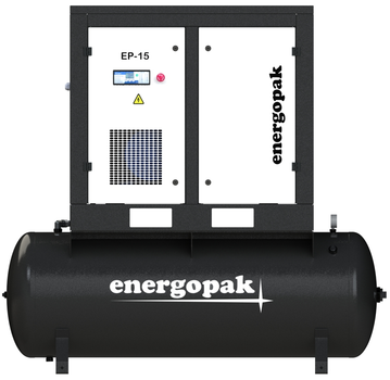 Винтовой компрессор Energopak EP 15-T500 с ресивером 500л (1,98 м3/мин, 10 бар, 15 кВт)