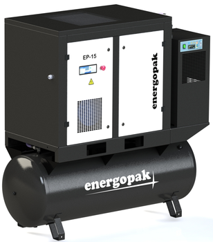 Винтовой компрессор Energopak EP 15/RD-T500 с осушителем и ресивером 500л (1,6 м3/мин, 10 бар, 15 кВт)
