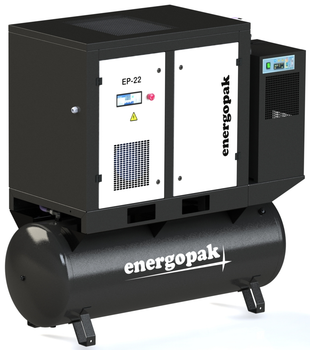 Винтовой компрессор Energopak EP 22/RD-T270 с осушителем и ресивером 270л (3,0 м3/мин, 10 бар, 22 кВт)