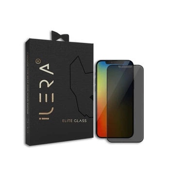 Защитное премиум стекло Антишпион Privacy iLera DeLuxe Incognito FullCover Glass для Apple iPhone 15 Pro Max Black