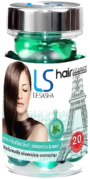 Тайские капсулы для волос c зеленым чаем и мятой - Lesasha Hair Serum Vitamin (флакон) 20шт (1158003-176164)