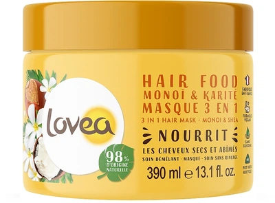 Маска для волосся 3 в 1 «Моної та масло ши» - Lovea 3 in 1 Hair Mask "Monoi & Shea" 390ml (1051478-187873)