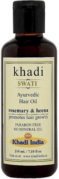 Аюрведическое масло для волос "Розмарин и хна" - Khadi Swati Ayurvedic Hair Oil 210ml (1228790-189149)