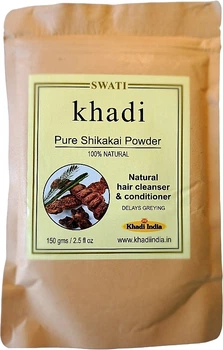 Натуральний кондиціонер для волосся та шкіри голови з Шикакай - Khadi Swati Pure Shikakai Powder 150g (1228673-189175)