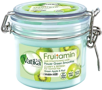 Маска для волосся "Зелене яблуко та ківі" - Dabur Vatika Naturals Fruitamin Green 350g (1201028-187646)