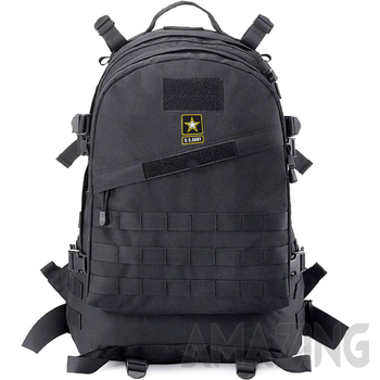 Тактичний рюкзак (штурмовий, військовий) U.S. Army 45 літрів Чорний M11B