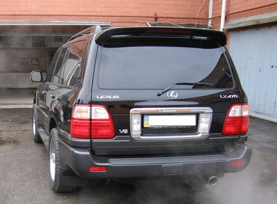 Спойлер козырек Toyota Land Cruiser 100 / Lexus LX 470 1998-2007 ABS пластик цвет черный для Lexus LX 470 1998-2007 (697)