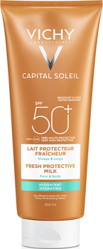 Сонцезахисне молочко Vichy Capital Ideal Soleil Hydratant Milk SPF50+ для обличчя і тіла 300 мл (3337871322694)