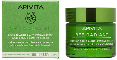 Apivita Bee Radiant Rich Texture Krem do ochrony przed oznakami starzenia i oznakami zmęczenia 50 ml (5201279074258)