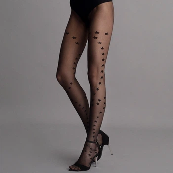Колготки з зірочками Fiore Vanity Star 20 Den 2 Чорний (Арт 0031)