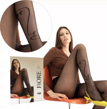 Колготки с рисунком Fiore Matisse 20 Den 3 Черный (Арт 0057)