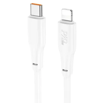 Кабель Hoco X93 Force PD20W charging data cable Lightning 2M White