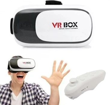 Очки виртуальной реальности с пультом управления для телефона шлем 3d vr box 2.0 ВиАр шлем