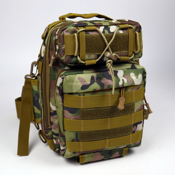 Тактичний рюкзак однолямковий Командирський 7 л MultiCam