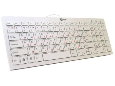 Клавіатура Extradigital ED-K101 White, USB, лазерная гравировка, ножничный механизм, 368 х 130 х 20 (KUS7108)