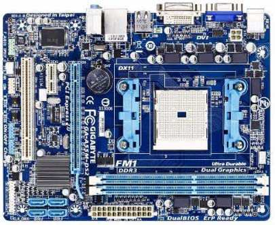 Материнська плата Gigabyte GA-A55M-DS2 (GA-A55M-DS2) (sFM1, AMD A55, Micro-ATX) Б/в