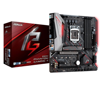 Материнська плата AsRock B365M Phantom Gaming 4 (B365M Phantom Gaming 4) (s1151v2, Intel B365, Micro-ATX) Б/в