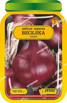 Семена Яскрава Лук Радуга (красный) 180-220 шт (29370)