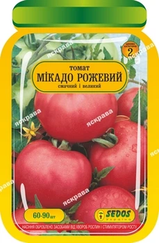 Насіння Яскрава Томат Мікадо рожевий 60-90 шт (35194)