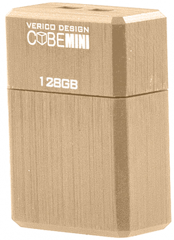 Флеш память USB Verico 128Gb MiniCube Gold (1UDOV-M7GDC3-NN)