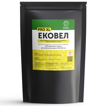Смужки для лікування та профілактики вароатозу «Ековелл» (для вуликів 430×300см) 100шт beewell